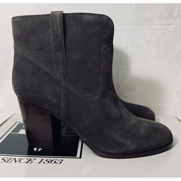 $328 Womens Frye‎ Myra Bootie Smoke Grey Oiled Suede Boots Heel 9.5M MSRP $328 - Picture 4 of 12